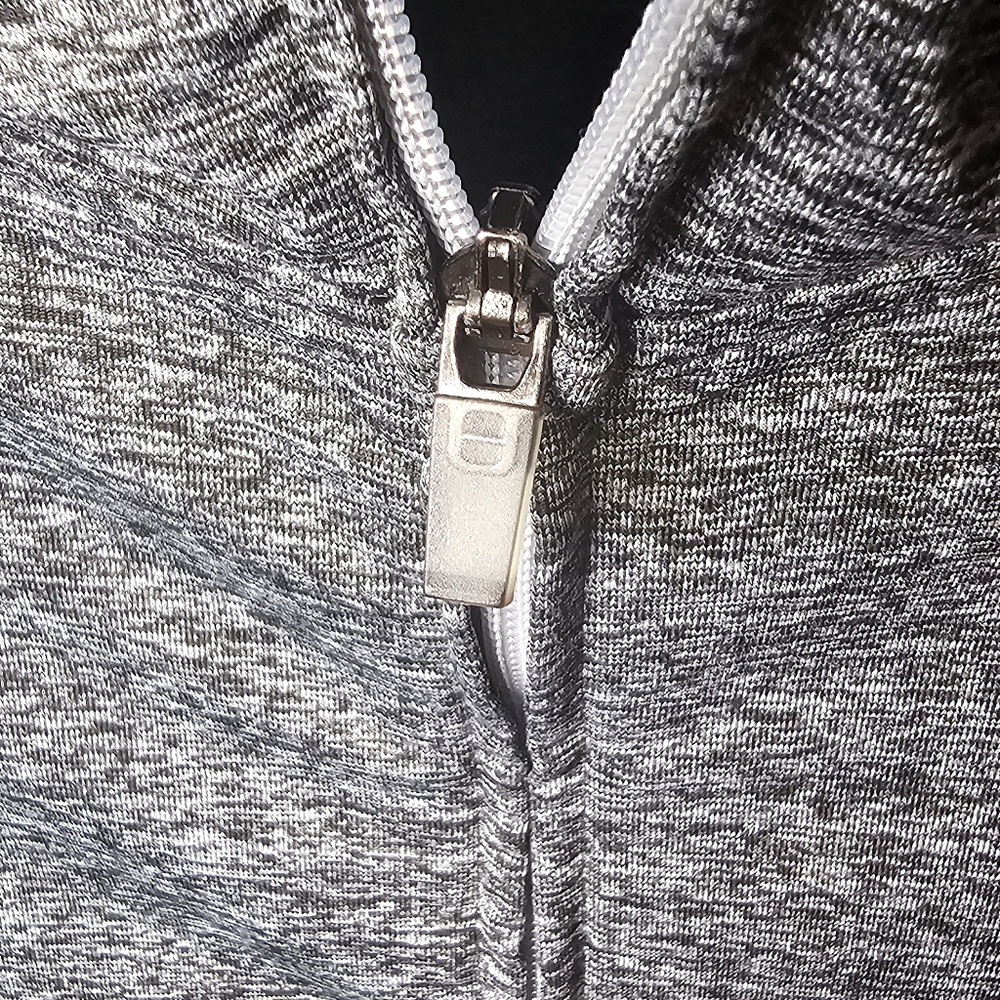 NFL Authentic Denver Broncos Women's Full Zip Jacket Gray Mock Neck Hooded Large - Picture 7 of 15